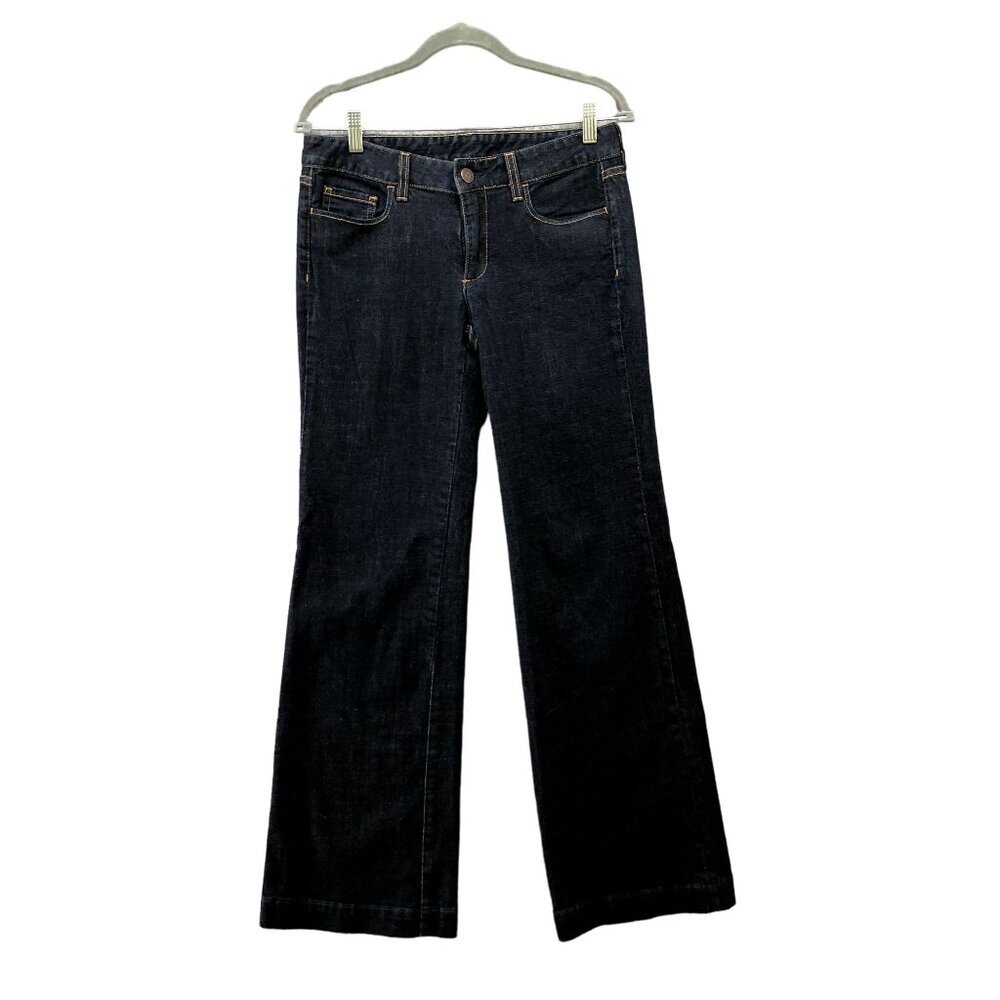 J. Crew Low Rise Flare Jeans Womens‎ Size 4 Dark Wash Blue Stretch